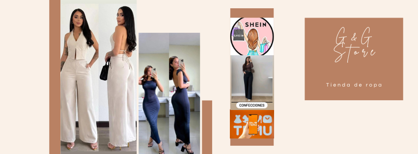 Portada de Facebook Tienda de Ropa Minimalista Crema (1)